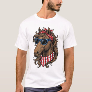 Patriotic Horse Head Vector Shirt Design_1