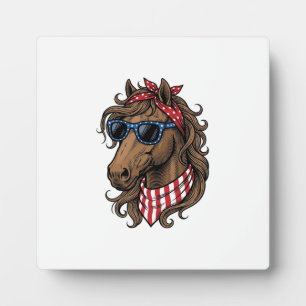 Patriotic Horse Head Vector Shirt Design_1 Plaque
