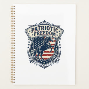 Patriotic Horse Ranch Mum Vector Graphic Tee_1 Planner