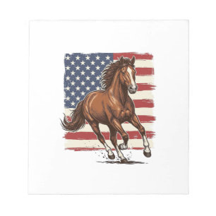 Patriotic Horse Vintage Western Vector Design_1 Notepad