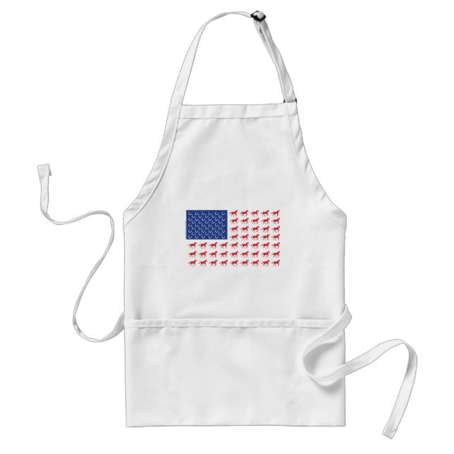 Patriotic Horses American Flag Standard Apron (Front)