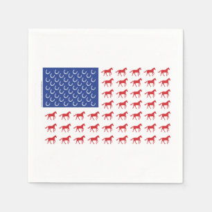 Patriotic Horses Napkin