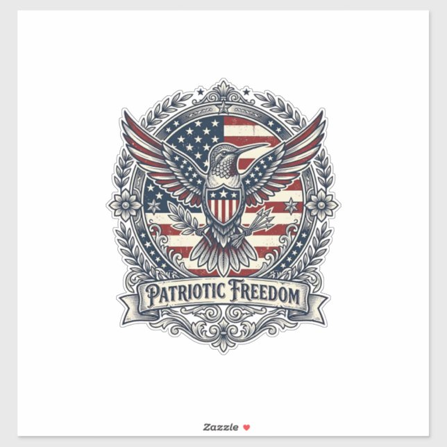 Patriotic Hummingbird (Sheet)