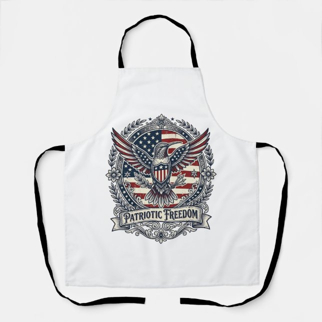 Patriotic Hummingbird Apron (Front)