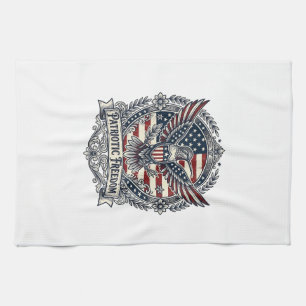 Patriotic Hummingbird Tea Towel