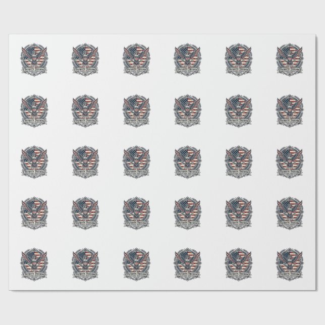 Patriotic Hummingbird Wrapping Paper (Flat)