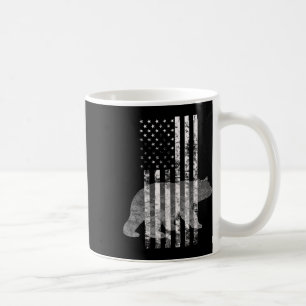 Patriotic Hunting Bear American Flag Hunters  Coffee Mug