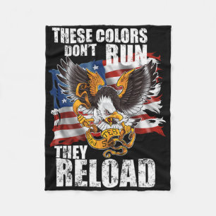 Patriotic I American Flag I Usa Colours Dont Run T Fleece Blanket