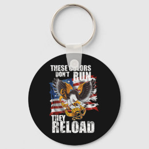 Patriotic I American Flag I Usa Colours Dont Run T Key Ring
