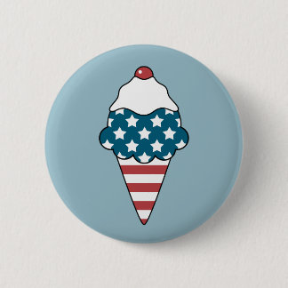 Patriotic Ice Cream 6 Cm Round Badge