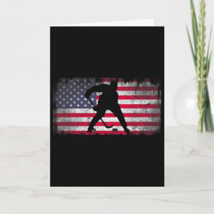 Patriotic Ice Hockey 4th Of July Men Usa American Card