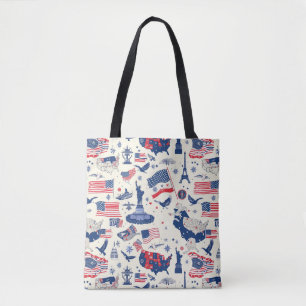 Patriotic Icons - Statue of Liberty, Flag (2) Tote Bag