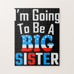 Patriotic I'm Going To Be A Big Sister Jigsaw Puzzle