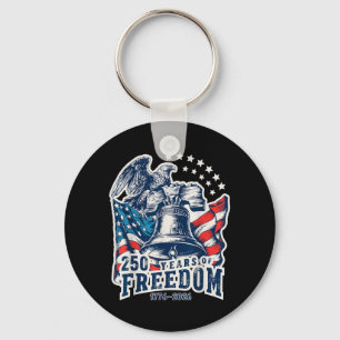 Patriotic Independence Day - 250 Years of Freedom Key Ring