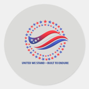 Patriotic Independence Day Apparel USA Stars Circl Classic Round Sticker