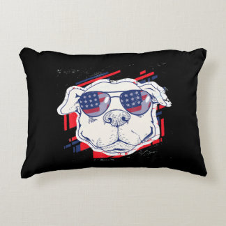 Patriotic Independence Day Bulldog Lover Gifts Decorative Cushion