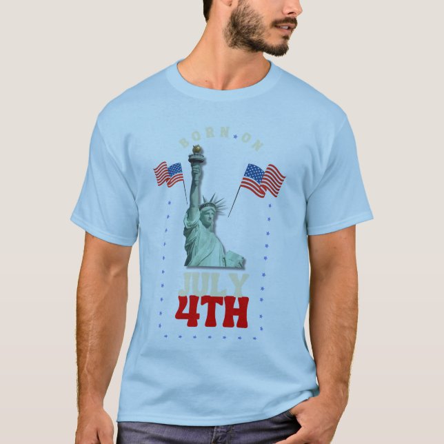 Patriotic Independence Day Celebration Design T-Shirt (Front)