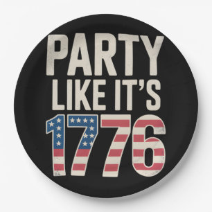 Patriotic Independence Day, Party Like It’s 1776 Paper Plate