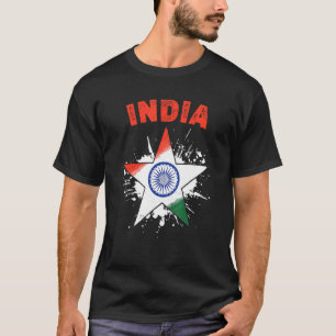 Patriotic India Pride Vintage Indian Flag T-Shirt