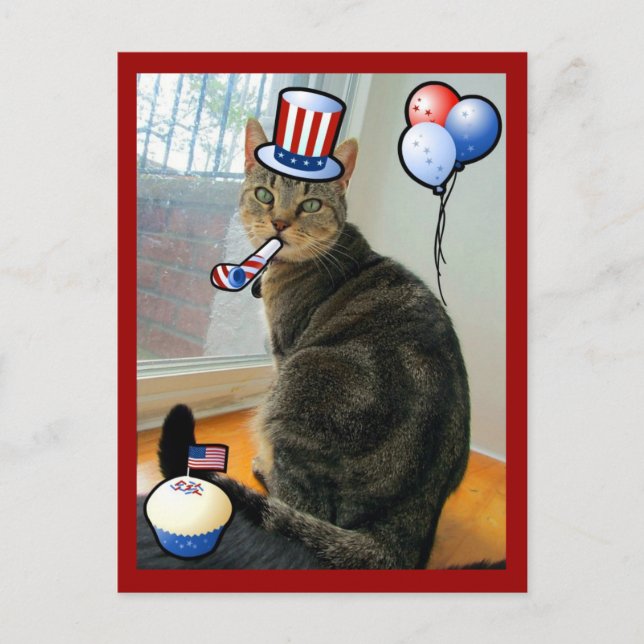 Patriotic Indigo Postcard (Front)
