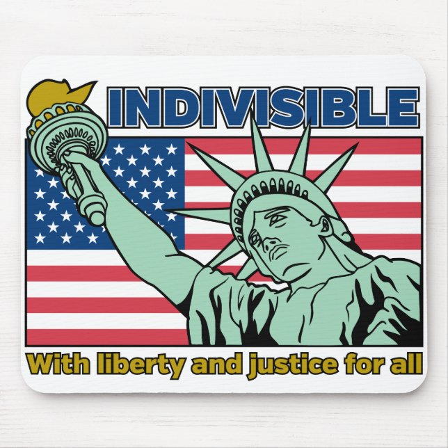 Patriotic-Indivisible-Liberty & Justice for All Mouse Pad (Front)