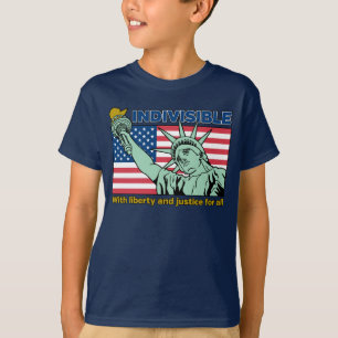 Patriotic-Indivisible-Liberty & Justice for All T-Shirt