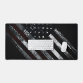 Patriotic Industrial American Flag Desk Mat (Keyboard & Mouse)