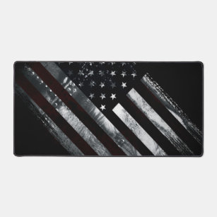 Patriotic Industrial American Flag Desk Mat