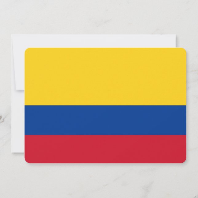Patriotic invitations with Colombia Flag (Front)