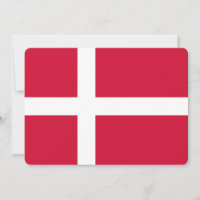 Patriotic invitations with Denmark Flag