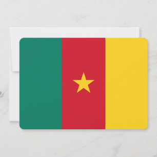 Patriotic  invitations with Flag of Cameroon