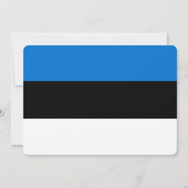 Patriotic  invitations with Flag of Estonia (Front)