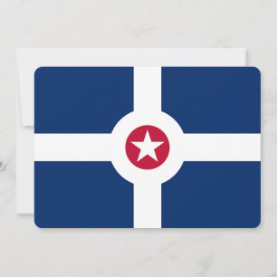 Patriotic  invitations with Flag of Indianapolis