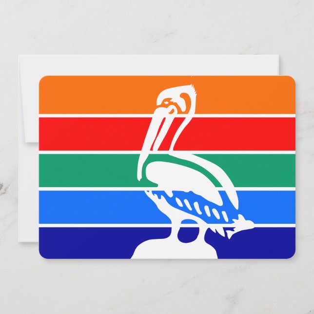 Patriotic  invitations with Flag of St. Petersburg (Front)