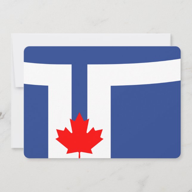 Patriotic  invitations with Flag of Toronto (Front)