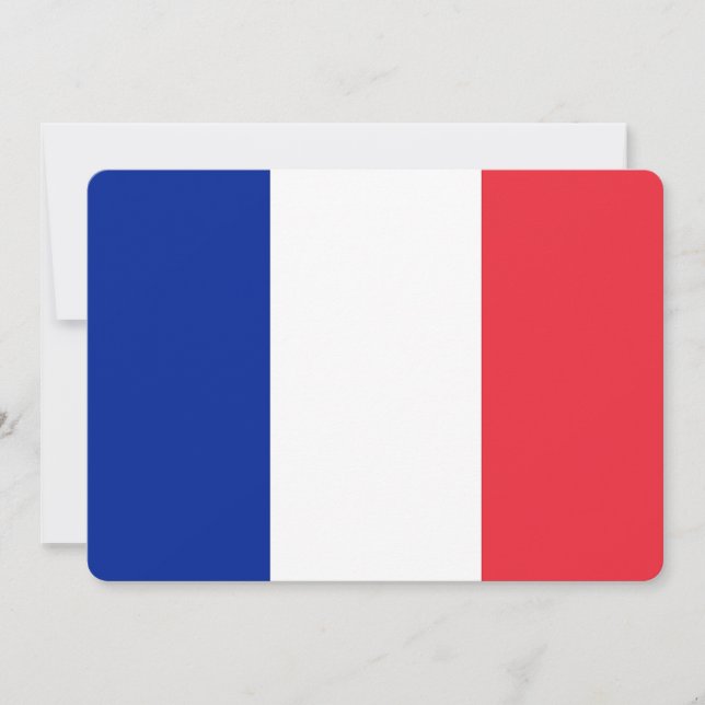Patriotic invitations with France Flag (Front)