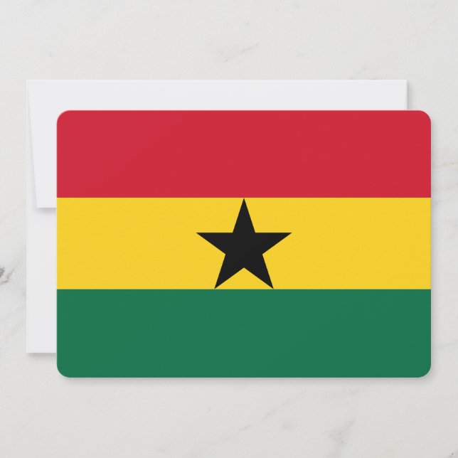 Patriotic invitations with Ghana Flag (Front)