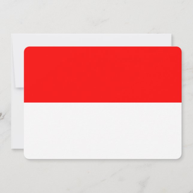 Patriotic invitations with Indonesia Flag (Front)