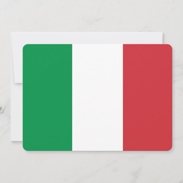 Patriotic invitations with Italy Flag (Front)