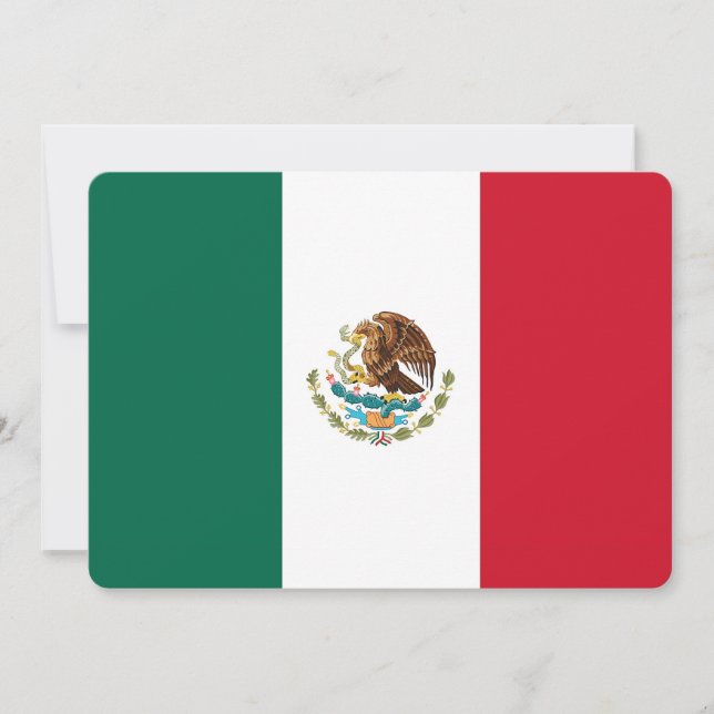Patriotic invitations with Mexico Flag (Front)
