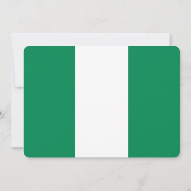 Patriotic invitations with Nigeria Flag (Front)