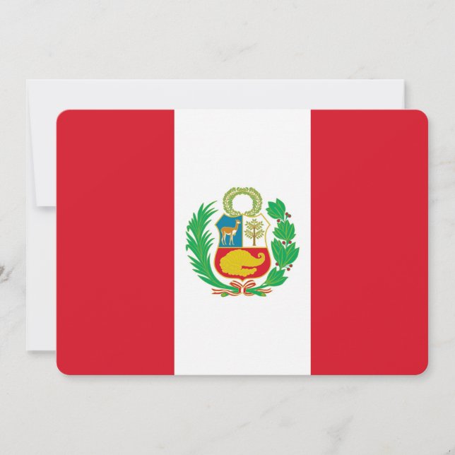 Patriotic invitations with Peru Flag (Front)