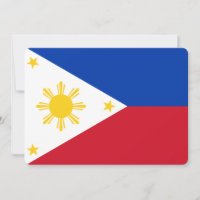 Patriotic invitations with Philippines Flag
