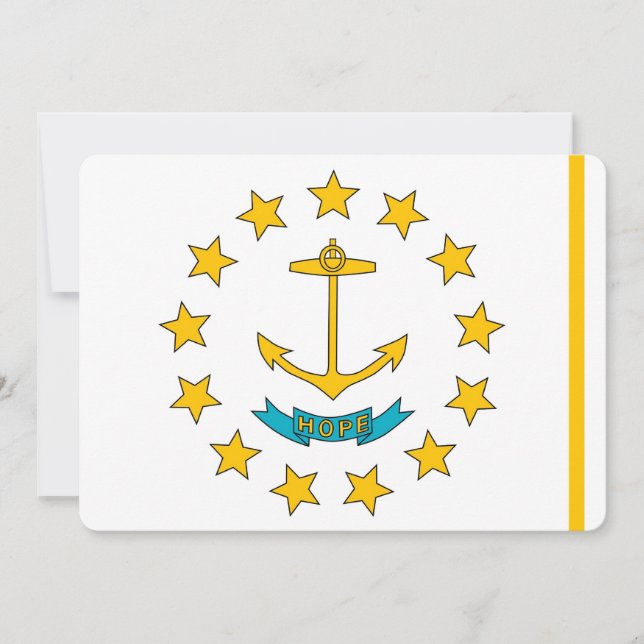 Patriotic invitations with Rhode Island Flag (Front)