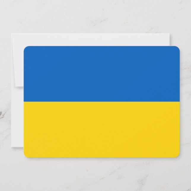 Patriotic invitations with Ukraine Flag (Front)