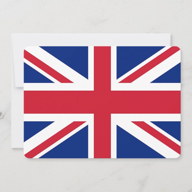 Patriotic invitations with United Kingdom Flag (Front)