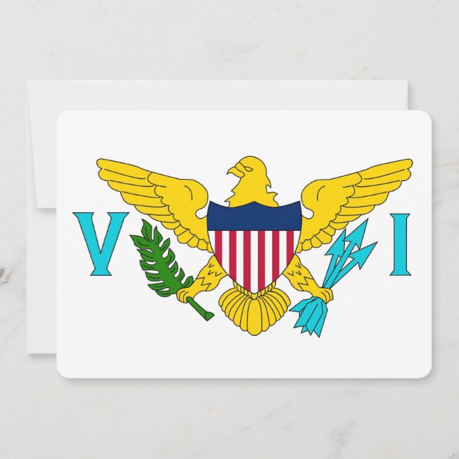Patriotic invitations with Virgin Islands Flag (Front)