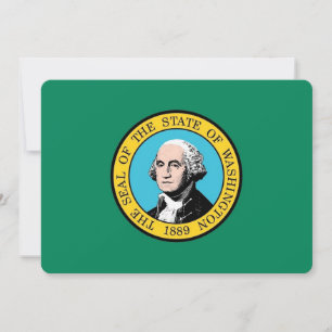 Patriotic invitations with Washington State Flag