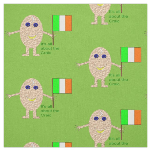 Patriotic Irish Egg Craft Fabric (Swatch)