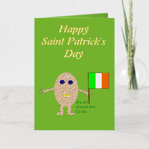 Patriotic Irish Egg Custom Foil Greeting Card